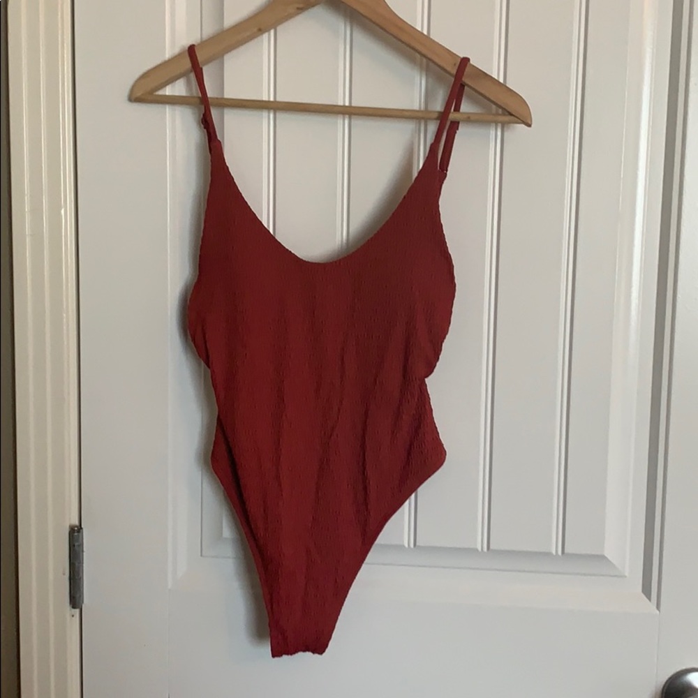 NWOT Aerie high leg low back cheeky one piece